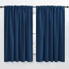 imageNICETOWN Blackout Curtain Panels Window Draperies  Moroccan Blue Color 70x63 inch 2 Pieces Rod Pocket ampamp Back Tab Insulating Room Darkening Blackout Drapes for Bedroom