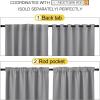 imageNICETOWN Blackout Curtain Panels Window Draperies  Silver Grey Color 42Inch Wide x84Inch Long 2 Pieces Home Decoration Light ampamp Noise Reducing Window Covering Room Darkening Drapes for Bedroom