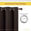 imageNICETOWN Blackout Curtain Panels for Kids Room Energy Smart Thermal Insulated Solid Grommet Top Blackout DraperiesDrapes 2 Panels 42Inch x 72Inch Toffee Brown