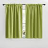 imageNICETOWN Blackout Curtain Panels for Kitchen  Fresh Green Color 29x36 inch 2 Panels Set Room Darkening Blackout Drapes for Window