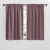 imageNICETOWN Blackout Curtain Panels for Living Room  Dry Rose Color 42x36 inch 2 Panels Set Room Darkening Blackout Drapes for Window