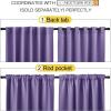 imageNICETOWN Blackout Curtain Panels for Living Room  Lilac Purple Color 52x63 Inch 2 Panels Set Room Darkening Blackout Drapes for Window