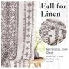 imageNICETOWN Boho Door Curtain for Window Farmhouse Linen Door Shade for Living Room Bedroom Self Adhesive Blind for Sidelight Window Rod Pocket Tie Up Shade 26 x 72 Inch Long 1 Panel AngoraNatural