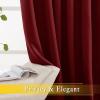 imageNICETOWN Glass Door Curtains for Window Wide Thermal Curtain Panels Sliding Door Drapes Extra Wide Curtains Burgundy Red 80 inches Wide x 84 inches Long