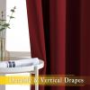 imageNICETOWN Glass Door Curtains for Window Wide Thermal Curtain Panels Sliding Door Drapes Extra Wide Curtains Burgundy Red 80 inches Wide x 84 inches Long