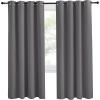 imageNICETOWN Grey Blackout Curtain 78 inch Long W55 x L78 1 Panel Thermal Insulated Window Treatment with Grommet Room Darkening Thermal Insulated Panel for BedroomLiving Room