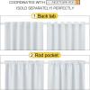 imageNICETOWN Insulated Room Darkening Curtain Panels  Greyish White Color W34 x L48 2 Pieces Room Darkening Window Treatment Drape Panel