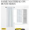 imageNICETOWN Insulated Room Darkening Curtain Panels  Greyish White Color W34 x L48 2 Pieces Room Darkening Window Treatment Drape Panel