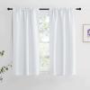 imageNICETOWN Insulated Room Darkening Curtain Panels  Greyish White Color W34 x L48 2 Pieces Room Darkening Window Treatment Drape Panel