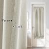 imageNICETOWN Linen Door Curtain for Windows 100 Blackout French Door Curtains for Privacy Thermal Insulated Window Covering for Bedroom Living Room Stone Blue 30quot W x 72quot L 1 PanelLight Beige