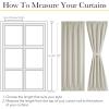 imageNICETOWN Linen Door Curtain for Windows 100 Blackout French Door Curtains for Privacy Thermal Insulated Window Covering for Bedroom Living Room Stone Blue 30quot W x 72quot L 1 PanelLight Beige