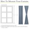 imageNICETOWN Linen Door Curtain for Windows 100 Blackout French Door Curtains for Privacy Thermal Insulated Window Covering for Bedroom Living Room Stone Blue 30quot W x 72quot L 1 PanelStone Blue