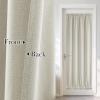 imageNICETOWN Linen Door Curtain for Windows 100 Blackout French Door Curtains for Privacy Thermal Insulated Window Covering for Bedroom Living Room Stone Blue 30quot W x 72quot L 1 PanelLight Beige
