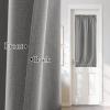 imageNICETOWN Linen Door Curtain for Windows 100 Blackout French Door Curtains for Privacy Thermal Insulated Window Covering for Bedroom Living Room Stone Blue 30quot W x 72quot L 1 PanelGrey