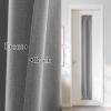 imageNICETOWN Linen Door Curtain for Windows 100 Blackout French Door Curtains for Privacy Thermal Insulated Window Covering for Bedroom Living Room Stone Blue 30quot W x 72quot L 1 PanelGrey