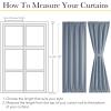 imageNICETOWN Linen Door Curtain for Windows 100 Blackout French Door Curtains for Privacy Thermal Insulated Window Covering for Bedroom Living Room Stone Blue 30quot W x 72quot L 1 PanelStone Blue