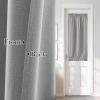 imageNICETOWN Linen Door Curtain for Windows 100 Blackout French Door Curtains for Privacy Thermal Insulated Window Covering for Bedroom Living Room Stone Blue 30quot W x 72quot L 1 PanelDove Grey