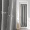 imageNICETOWN Linen Door Curtain for Windows 100 Blackout French Door Curtains for Privacy Thermal Insulated Window Covering for Bedroom Living Room Stone Blue 30quot W x 72quot L 1 PanelGrey