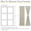 imageNICETOWN Linen Door Curtain for Windows 100 Blackout French Door Curtains for Privacy Thermal Insulated Window Covering for Bedroom Living Room Stone Blue 30quot W x 72quot L 1 PanelLight Beige