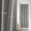 imageNICETOWN Linen Door Curtain for Windows 100 Blackout French Door Curtains for Privacy Thermal Insulated Window Covering for Bedroom Living Room Stone Blue 30quot W x 72quot L 1 PanelGrey