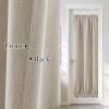 imageNICETOWN Linen Door Curtain for Windows 100 Blackout French Door Curtains for Privacy Thermal Insulated Window Covering for Bedroom Living Room Stone Blue 30quot W x 72quot L 1 PanelSand