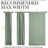 imageNICETOWN Living Room Blackout Draperies  Greyish Green Color W52 x L84 2 Pieces Room Darkening Window Blackout Drape Panels for Wall