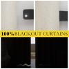 imageNICETOWN Natural Linen 100 Blackout Curtains 120 inches Length 2 Panels Set with Thermal Insulated Liners 52quot Width Farmhouse Style Extra Long Window Draperies for Patio Sliding Glass Door