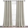 imageNICETOWN Natural Room Darkening Curtains 108quot Long for Boho Farmhouse Home Decoration 55quot Wide Set of 2 Window Treatment Total Privacy Drape Panels for Bedroom Living Room