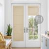 imageNICETOWN No Drill Roman Shadeo No Tools Door Blinds for Side Door Privacy Thermal Insulation Magnetic Window Curtains for French Front 1 Panel 22quot W x 64quot L Biscotti BeigeBiscotti Beige