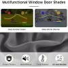imageNICETOWN No Drill Roman Shadeo No Tools Door Blinds for Side Door Privacy Thermal Insulation Magnetic Window Curtains for French Front 1 Panel 22quot W x 64quot L Biscotti BeigeGrey