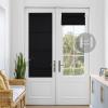 imageNICETOWN No Drill Roman Shadeo No Tools Door Blinds for Side Door Privacy Thermal Insulation Magnetic Window Curtains for French Front 1 Panel 22quot W x 64quot L Biscotti BeigeBlack