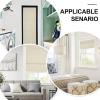 imageNICETOWN No Drill Roman Shadeo No Tools Door Blinds for Side Door Privacy Thermal Insulation Magnetic Window Curtains for French Front 1 Panel 22quot W x 64quot L Biscotti BeigeLight Beige