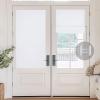 imageNICETOWN No Drill Roman Shadeo No Tools Door Blinds for Side Door Privacy Thermal Insulation Magnetic Window Curtains for French Front 1 Panel 22quot W x 64quot L Biscotti BeigePure White
