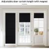 imageNICETOWN No Drill Roman Shadeo No Tools Door Blinds for Side Door Privacy Thermal Insulation Magnetic Window Curtains for French Front 1 Panel 22quot W x 64quot L Biscotti BeigeBlack