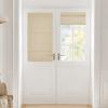 imageNICETOWN No Drill Roman Shadeo No Tools Door Blinds for Side Door Privacy Thermal Insulation Magnetic Window Curtains for French Front 1 Panel 22quot W x 64quot L Biscotti BeigeBiscotti Beige