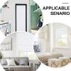 imageNICETOWN No Drill Roman Shadeo No Tools Door Blinds for Side Door Privacy Thermal Insulation Magnetic Window Curtains for French Front 1 Panel 22quot W x 64quot L Biscotti BeigePure White