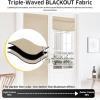 imageNICETOWN No Drill Roman Shadeo No Tools Door Blinds for Side Door Privacy Thermal Insulation Magnetic Window Curtains for French Front 1 Panel 22quot W x 64quot L Biscotti BeigeBiscotti Beige
