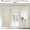 imageNICETOWN No Drill Roman Shadeo No Tools Door Blinds for Side Door Privacy Thermal Insulation Magnetic Window Curtains for French Front 1 Panel 22quot W x 64quot L Biscotti BeigeLight Beige
