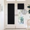 imageNICETOWN No Drill Roman Shadeo No Tools Door Blinds for Side Door Privacy Thermal Insulation Magnetic Window Curtains for French Front 1 Panel 22quot W x 64quot L Biscotti BeigeBlack