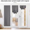 imageNICETOWN No Drill Roman Shadeo No Tools Door Blinds for Side Door Privacy Thermal Insulation Magnetic Window Curtains for French Front 1 Panel 22quot W x 64quot L Biscotti BeigeMagnetic  Grey