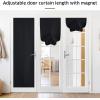 imageNICETOWN No Drill Roman Shadeo No Tools Door Blinds for Side Door Privacy Thermal Insulation Magnetic Window Curtains for French Front 1 Panel 22quot W x 64quot L Biscotti BeigeMagnetic  Black