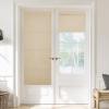 imageNICETOWN No Drill Roman Shadeo No Tools Door Blinds for Side Door Privacy Thermal Insulation Magnetic Window Curtains for French Front 1 Panel 22quot W x 64quot L Biscotti BeigeBiscotti Beige
