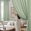 imageNICETOWN NonSeeThrough Sage Green Sheer Curtains for Bedroom Privacy Rod Pocket ampamp Back Tab Light Filtering Window Treatments for Living Room W52 x L84 2 PanelsSage Green