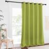imageNICETOWN Patio Blackout Curtain Panels  Extra Wide Sliding Door Thermal Insulated Drape Privacy Room Divider Curtain for Bedroom Office Fresh Green 66 x 118 Inch Long