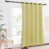 imageNICETOWN Patio Blackout Curtain Panels  Extra Wide Sliding Door Thermal Insulated Drape Privacy Room Divider Curtain for Bedroom Office Paler Yellow 66 x 118 Inch Long