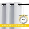imageNICETOWN Patio Door Curtain Room Darkening Drapes Grommet Light ampamp Heat Blocking Room Divider Curtain Panel Window Drape for BedroomLiving Room Greyish White W80 x L90 1 Panel