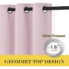 imageNICETOWN Room Darkening Baby Pink Curtains W100 x L84 for Sliding Door Grommet Thermal Insulated Light Blocking Window Treatments for BedroomLiving Room 1 Panel