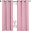 imageNICETOWN Room Darkening Curtains 63quot Long Set of 2 for Bedroom Rouge Pink Nursery Essential Thermal Insulated Solid Grommet Top Blackout CurtainsDrapes 1 Pair 42 inches Wide