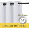 imageNICETOWN Room Darkening Long Curtain  52 inches W x 108 inches Greyish White 1Pack Home Fashion Ring Top Thermal Insulated Window Treatment Drape for Nursery