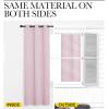 imageNICETOWN Sliding Door Curtains Wide Thermal Blackout Patio Door Curtain Panel Baby Pink W70 x L95 Sliding Door DrapesDraperies with Grommet Top